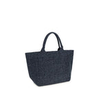 Blue Cotton Shoulder Bag