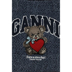 Blue Cotton Shoulder Bag