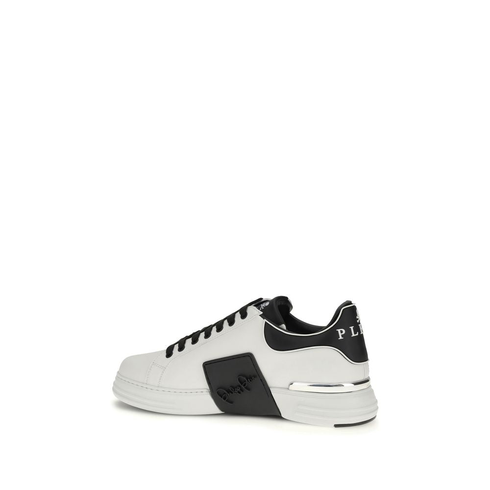 White Calf Leather Bos Taurus Low Top Sneakers
