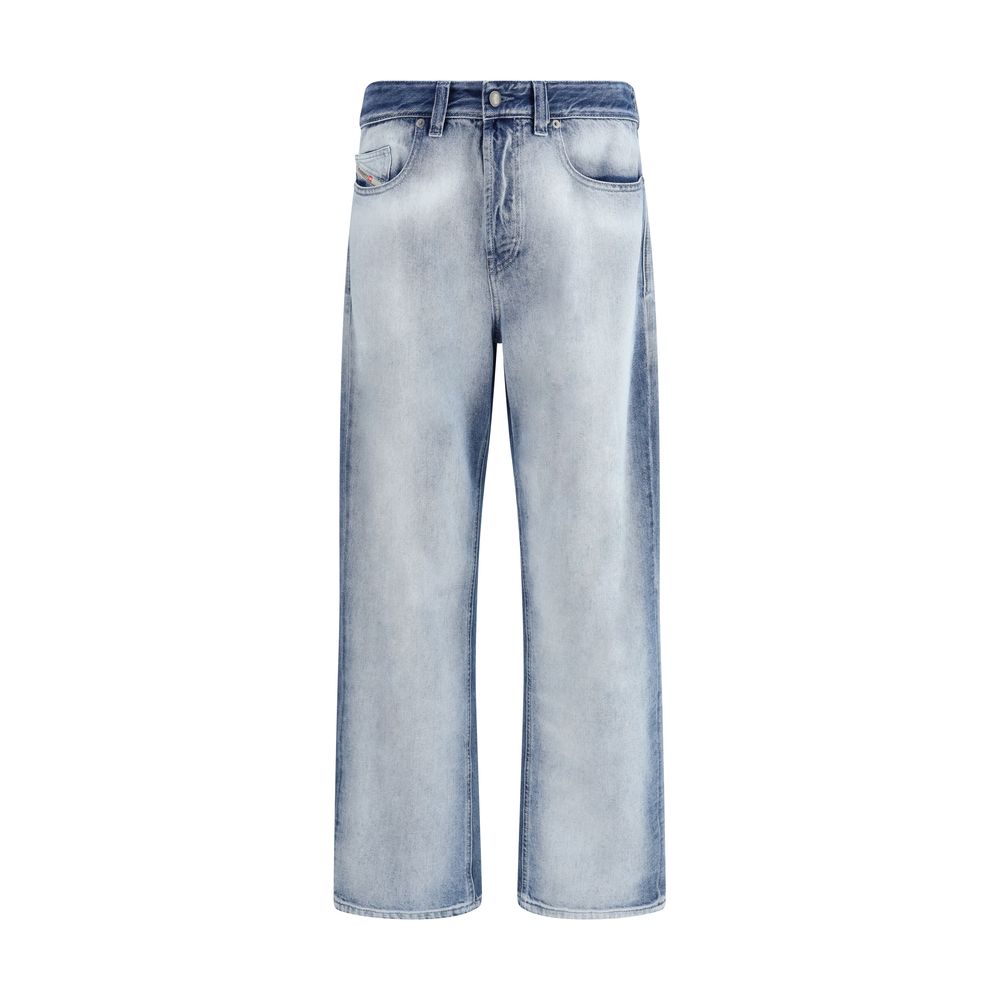 Blue Cotton Bootcut Jeans