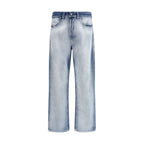 Blue Cotton Bootcut Jeans