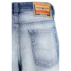 Blue Cotton Bootcut Jeans