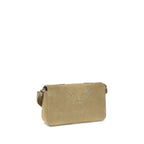 Beige Calf Leather Bos Taurus Shoulder Bag