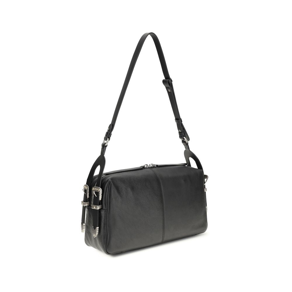 Black Calf Leather Bos Taurus Shoulder Bag