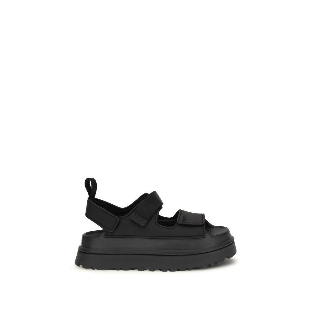 Black Recycled Polyester Platform Sandals