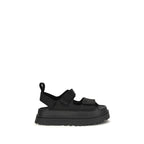 Black Recycled Polyester Platform Sandals