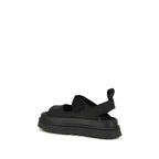 Black Recycled Polyester Platform Sandals
