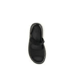 Black Recycled Polyester Platform Sandals