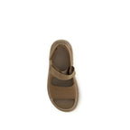 Brown Recycled Polyester Flat Sandals