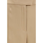 Beige Silk Dress Pants