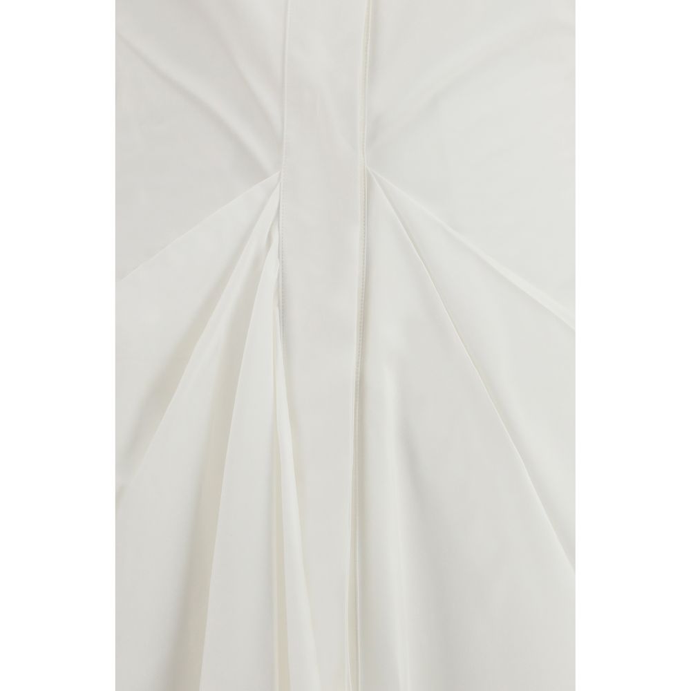 White Cotton Casual Dress