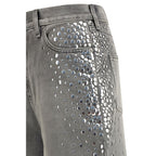 Gray Cotton Jeans Denim