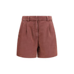 Brown Cotton Bermuda Shorts