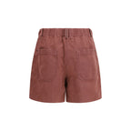 Brown Cotton Bermuda Shorts