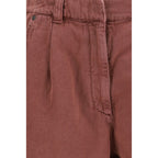 Brown Cotton Bermuda Shorts