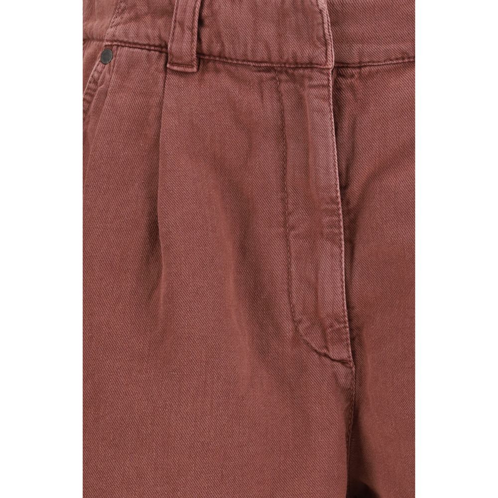 Brown Cotton Bermuda Shorts