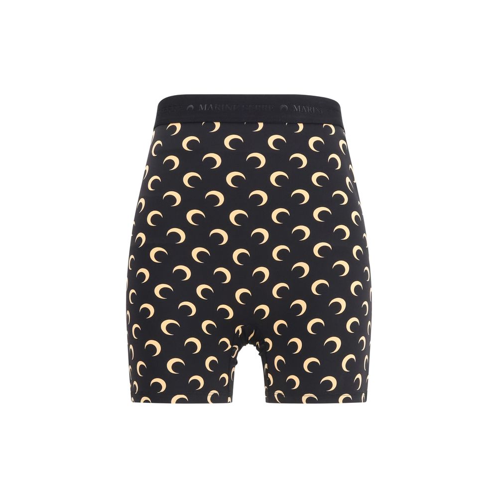 Black Polyamide Bermuda Shorts