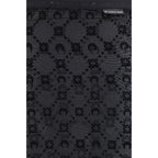 Black Recycled Polyamide Midi Skirt