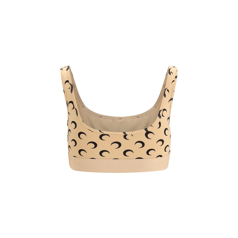 Beige Polyamide Sport Bra