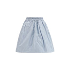 Blue Silk Long Skirt