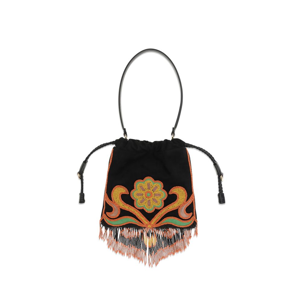 Multicolor Goatskin Shoulder Bag