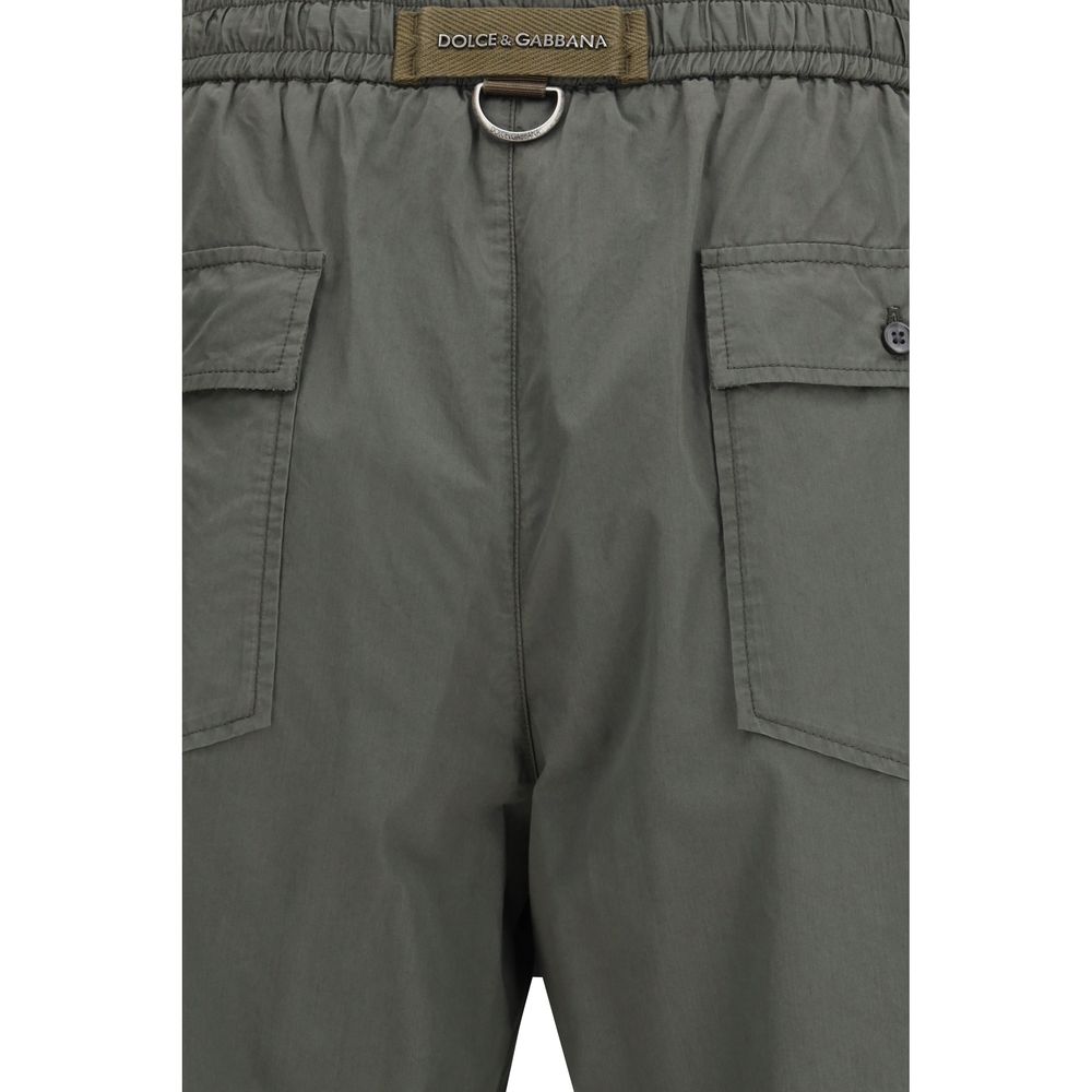 Gray Cotton Bermuda Shorts