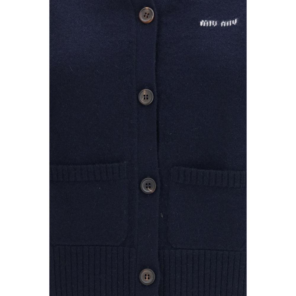 Blue Cashmere Sleeveles Sweater