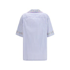 Blue Cotton Shortsleeve Shirt