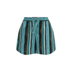 Bicolor Cotton Bermuda Shorts