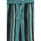 Bicolor Cotton Bermuda Shorts