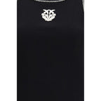 Black Cotton Sleeveles T-Shirt