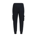 Black Cotton Casual Pants