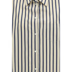 Blue Cotton Pattern Shirt
