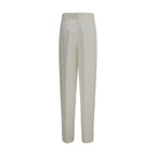 White Linen Casual Pants