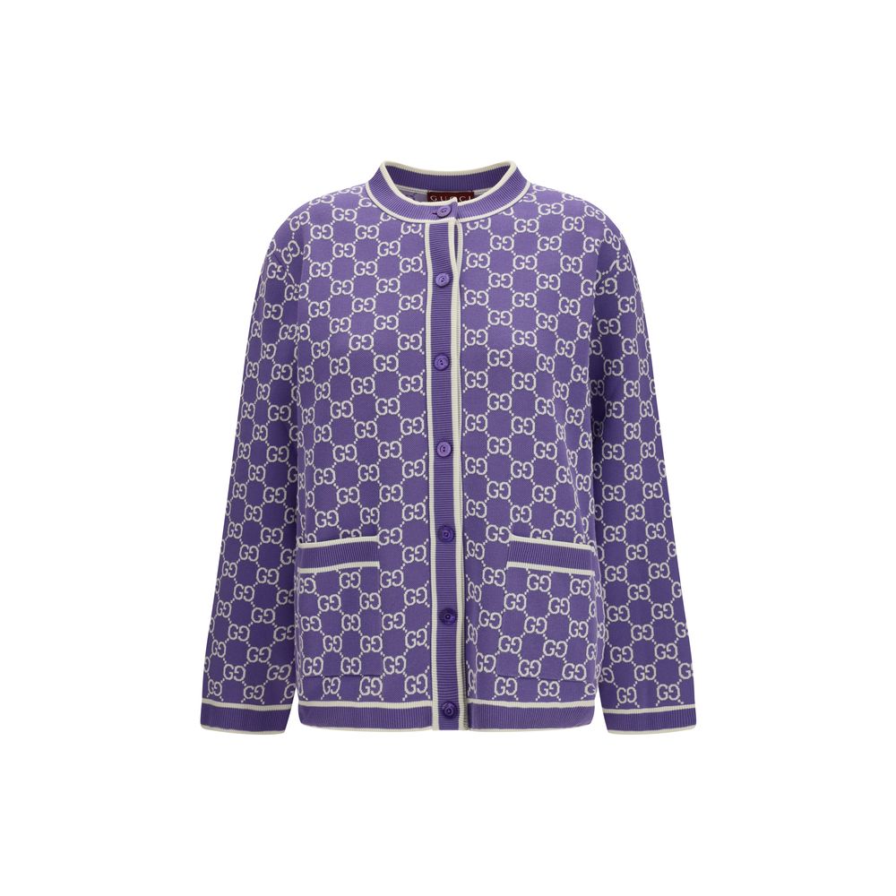 Purple Cotton Cardigan