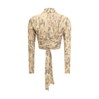 Beige Recycled Polyester Blouse