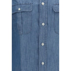 Blue Cotton Dress Shirt