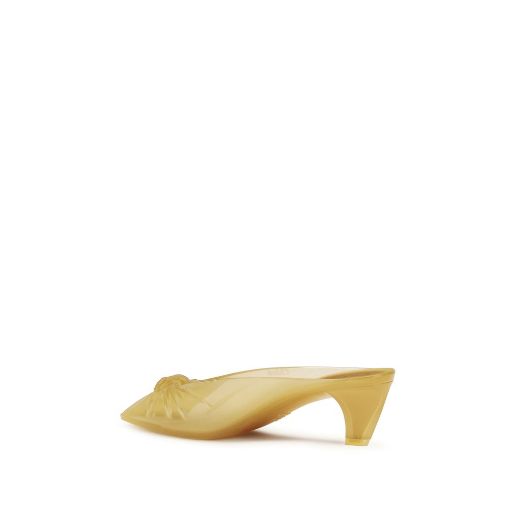 Beige Rubber Mules