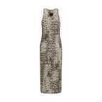 Beige Cotton Casual Dress