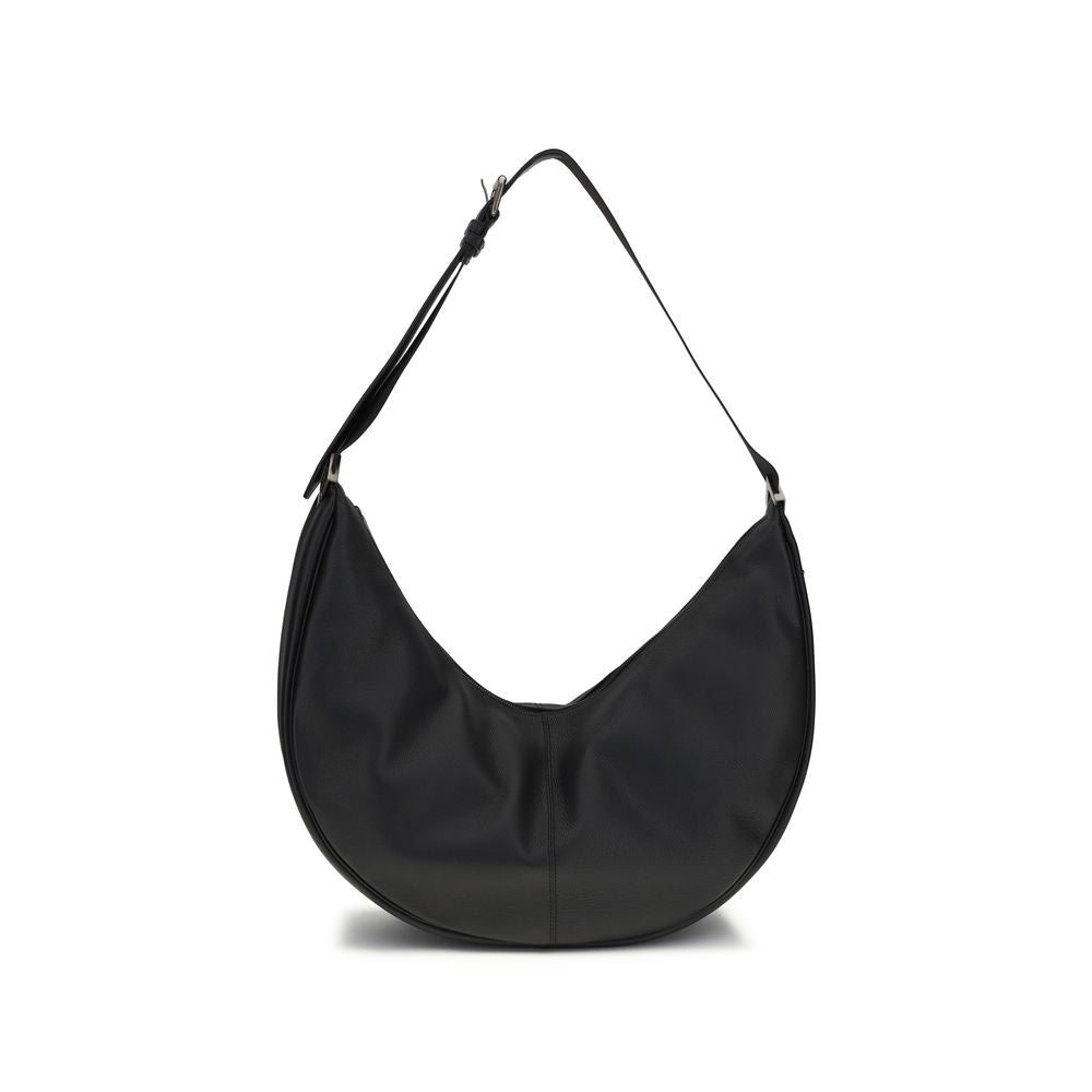 Sac à bandoulière en cuir de veau noir Bos Taurus