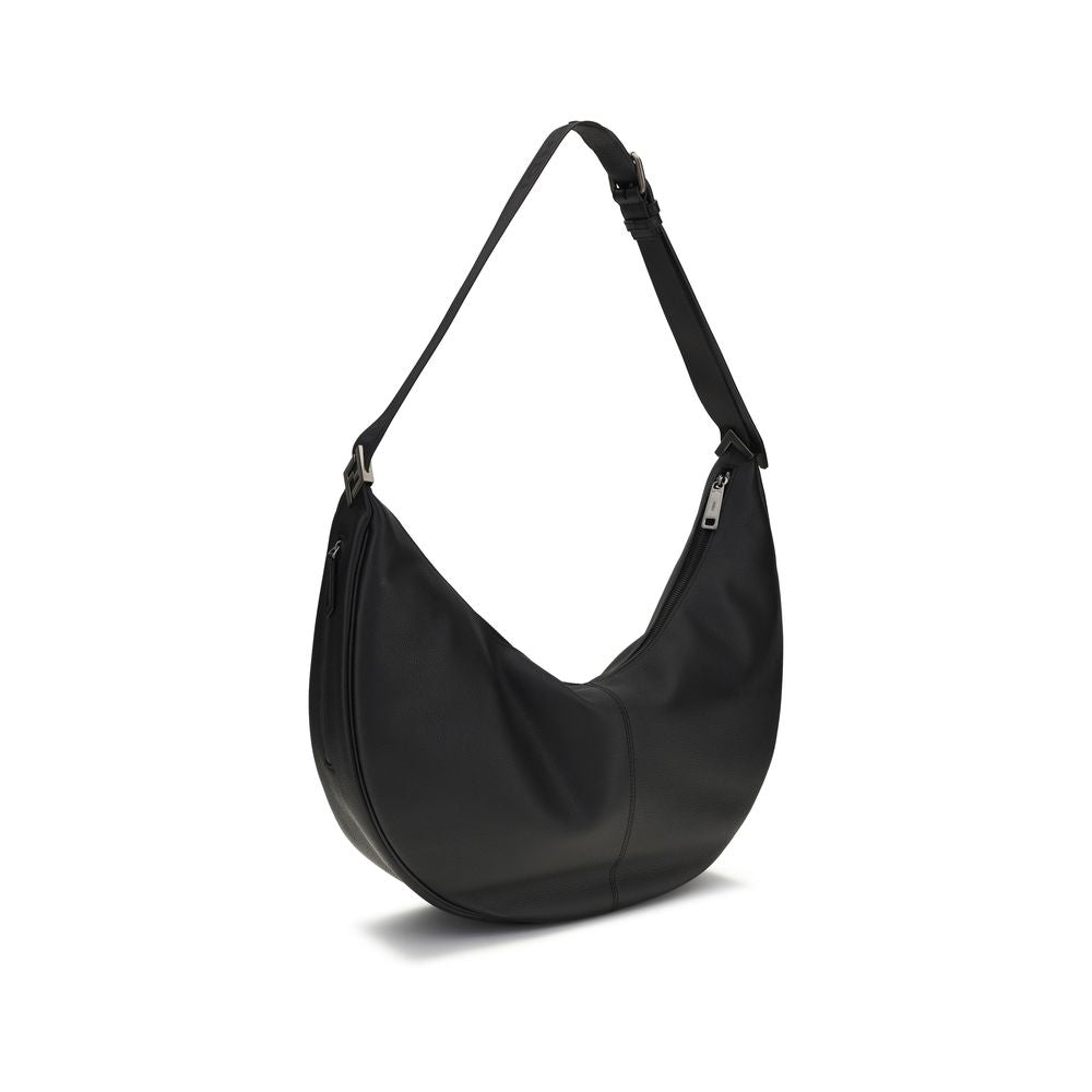 Sac à bandoulière en cuir de veau noir Bos Taurus