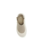 Beige Cotton Mules