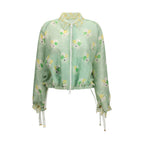 Bicolor Silk Bomber