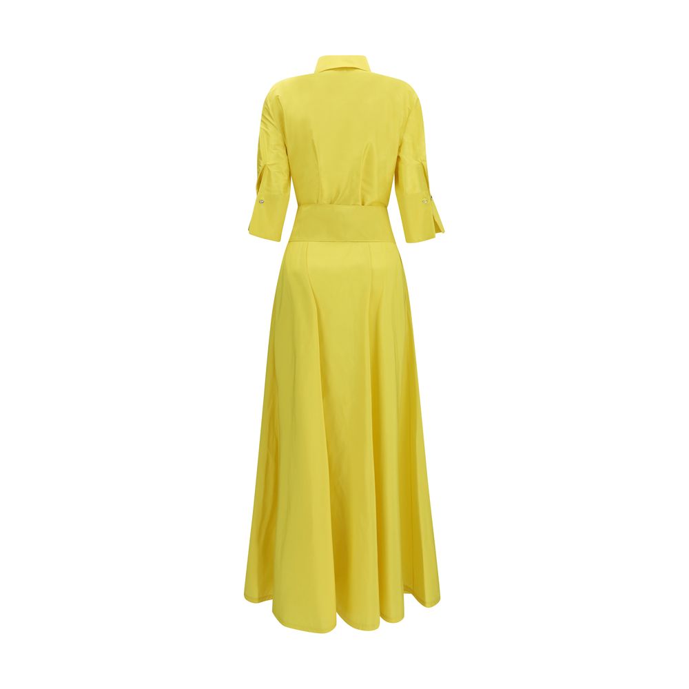 Bicolor Silk Casual Dress