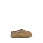 Beige Leather Mules