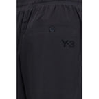 Black Polyester Bermuda Shorts