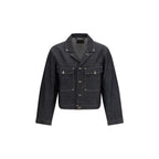 Black Cotton Denim Jacket