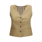 Beige Linen Waistcoat