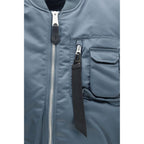 Blue Nylon Sleeveless Jacket