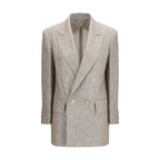 Beige Linen Blazer